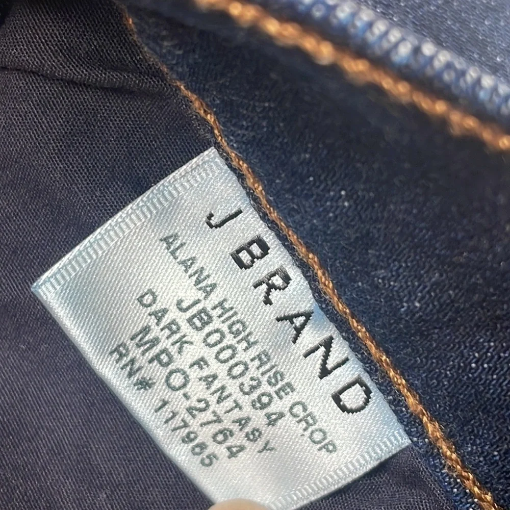 J Brand Alana High Rise Crop Dark Wash Size 29 Ankle